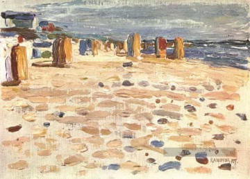 Paniers de plage en Hollande Wassily Kandinsky Peinture à l'huile